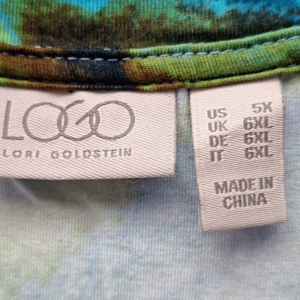 e Logo Women's Multicolor Top Size 5X - Picture 2 of 4